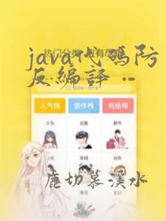 java代码防反编译