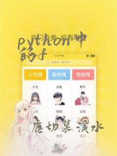 python中的f