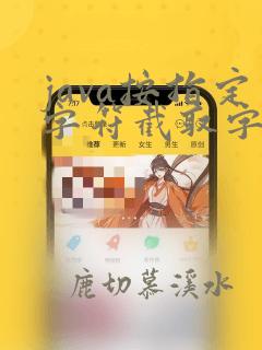 java按指定字符截取字符串
