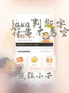 java判断字符串不为空和null