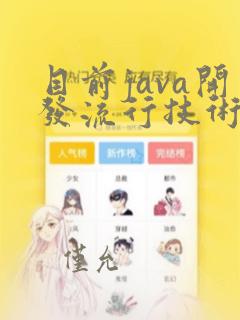 目前java开发流行技术