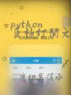 python 自动打开文件