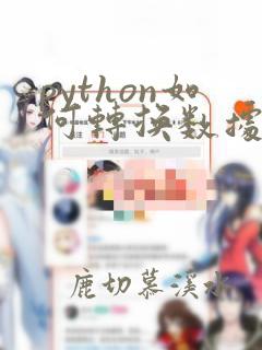 python如何转换数据类型