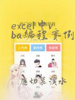 excel中vba编程实例