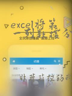 excel将第一列数据分两列显示