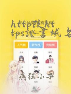 http改https证书域名