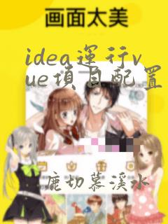 idea运行vue项目配置