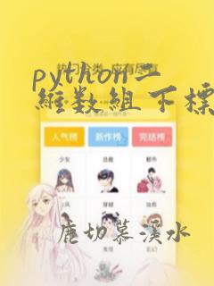 python二维数组下标