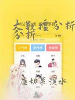 大数据分析数据分析