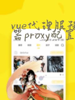 vue代理服务器proxy配置