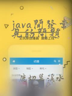 java开发常见的问题