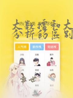 大数据和大数据分析的区别