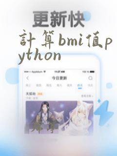 计算bmi值python