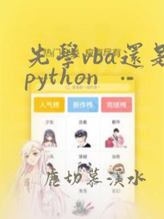 先学vba还是python