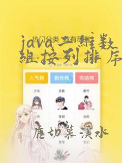 java二维数组按列排序