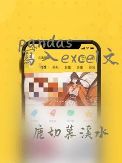 pandas 写入excel文件