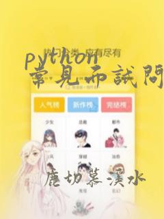 python 常见面试问题