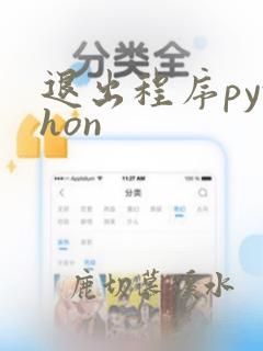 退出程序python