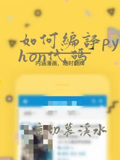 如何编译python代码