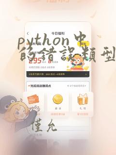 python中的错误类型