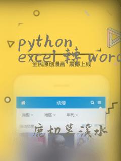 python excel 转 word