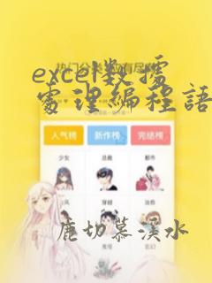 excel数据处理编程语言