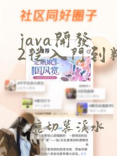 java开发 2从入门到精通