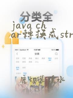 java char转换成string