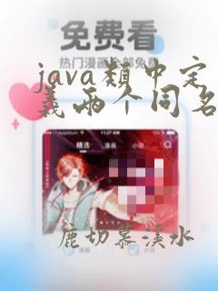 java类中定义两个同名函数
