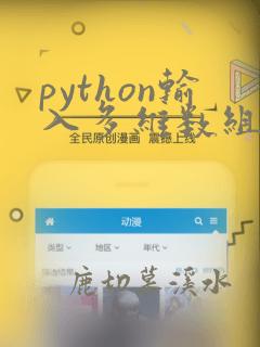 python输入多维数组