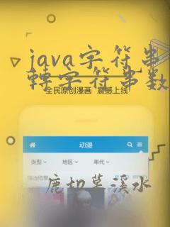 java字符串转字符串数组