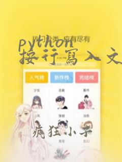 python 按行写入文件