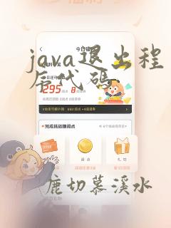 java退出程序代码