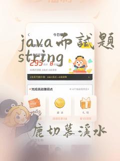 java面试题string