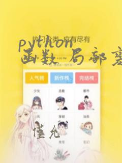 python 函数 局部变量