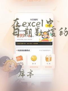在excel中日期数据的数据类型属于
