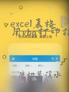 excel表格用vba打印指定区域