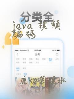 java 视频编码