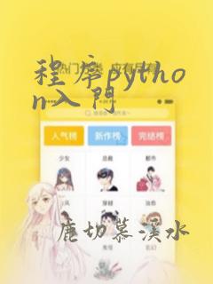 程序python入门