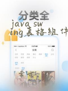 java swing表格组件