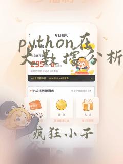 python在大数据分析中有什么应用