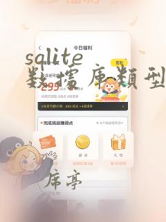 sqlite 数据库类型