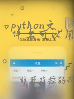 python文件名可以用中文吗