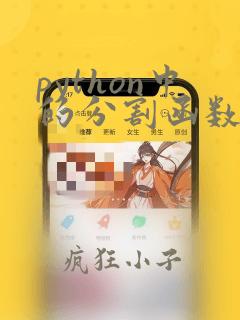 python中的分割函数