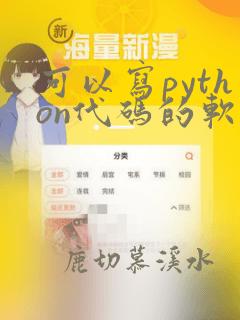 可以写python代码的软件