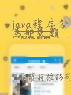 java程序分为哪几类