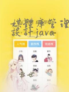 媒体库管理系统设计java