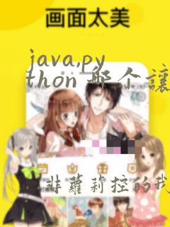 java,python 哪个让小白上手快