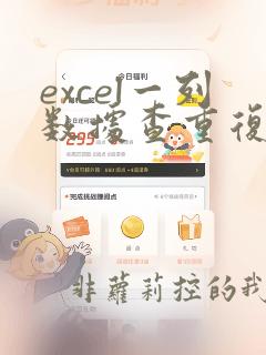 excel一列数据查重复