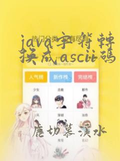 java字符转换成ascii码